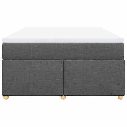 Box Spring Bed with Mattress Double Fabric