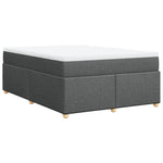 Box Spring Bed with Mattress Double Fabric