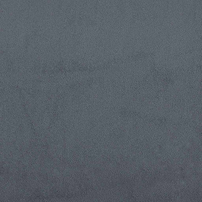 Dark Grey Velvet Box Spring Bed King Single with Mattress and Foam Topper