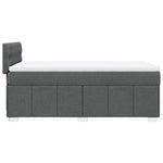 Dark Grey King Single Box Spring Bed with Mattress – Elegant Fabric