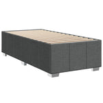 Dark Grey King Single Box Spring Bed with Mattress – Elegant Fabric