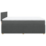 Dark Grey Queen Box Spring Bed with Mattress for Modern Bedrooms