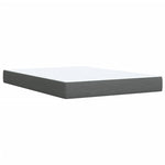 Modern Double Fabric Dark Grey Box Spring Bed with Mattress