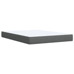 Comfort and Style: Light Grey Double Fabric Box Spring Bed with Mattress