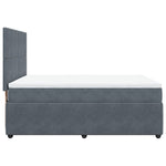 Box Spring Bed with Mattress Bedstead Double Bed Dark Grey Queen