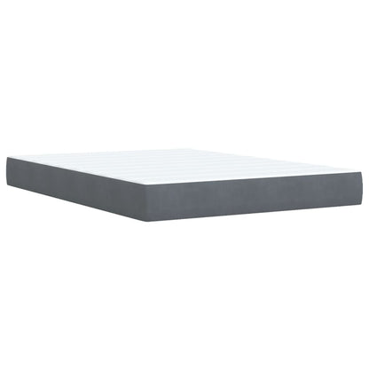 Box Spring Bed with Mattress Bedstead Double Bed Dark Grey Queen