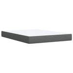 Durable Dark Grey Queen Box Spring Bed with Premium Mattress