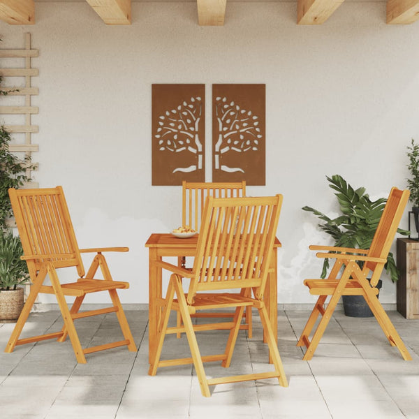  5 Piece Garden Dining Set Solid Wood Acacia