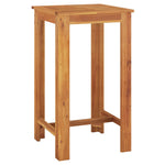 3 Piece Garden Bar Set Grey Solid Wood Acacia