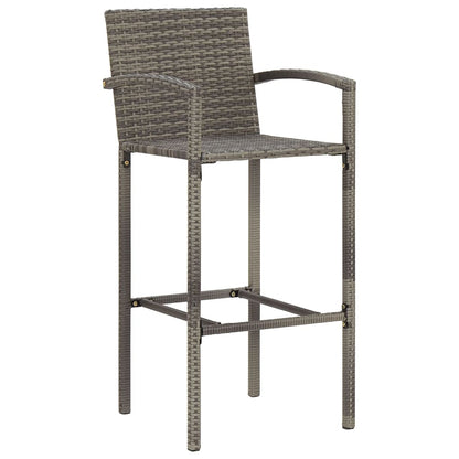 3-Piece Garden Bar Set Grey Solid Wood Acacia