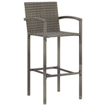 5 Pcs Garden Bar Set Solid Wood Acacia and Poly Rattan