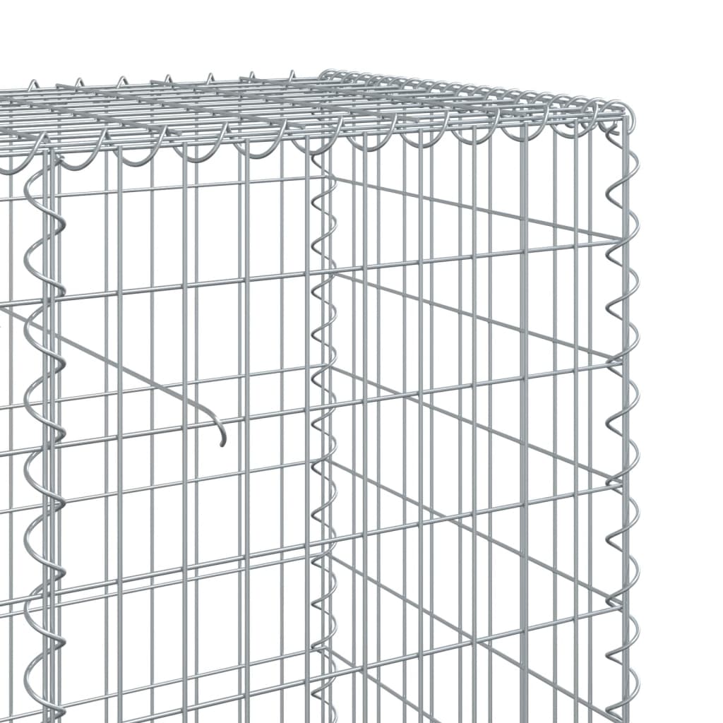 Gabion Basket Cover 100x50x100cm Galvanised | HomeAndLiving