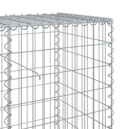 Gabion Basket Cover 100x50x100cm Galvanised | HomeAndLiving