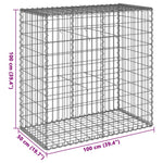 Gabion Basket Cover 100x50x100cm Galvanised | HomeAndLiving