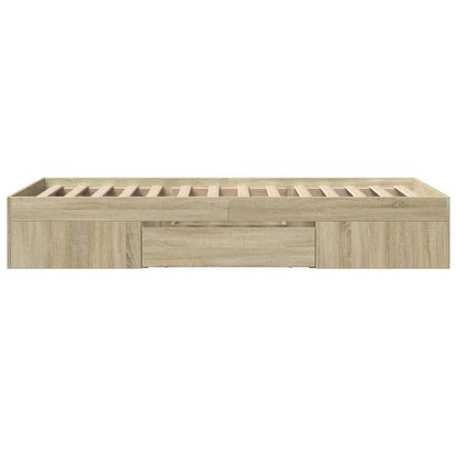 Stylish Bed Frame Sonoma Oak - Engineered Wood Single Size