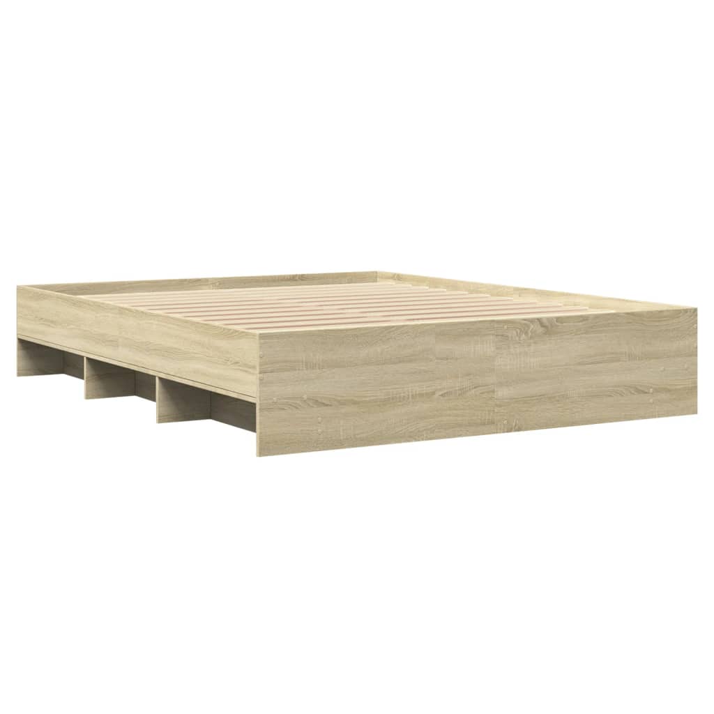 Stylish Bed Frame Sonoma Oak Queen Size
