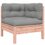 3 Piece Garden Sofa Set with Cushions Solid Wood Douglas Fir