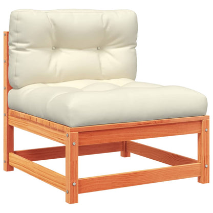 6 Piece Garden Sofa Set with Cushions Wax Brown