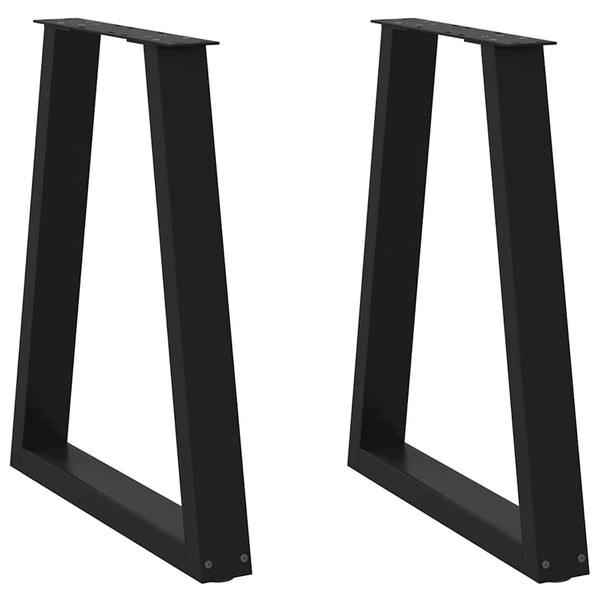  Coffee Table Legs V-Shape 2 pcs Black - Steel