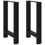 Coffee Table Legs Black 2 pcs Steel-Stylish