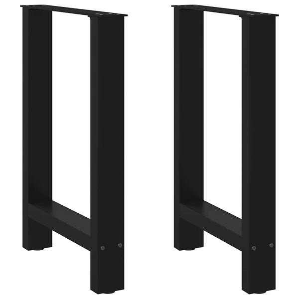  Coffee Table Legs Black 2 pcs Steel-Stylish