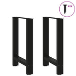 Coffee Table Legs Black 2 pcs Steel-Stylish