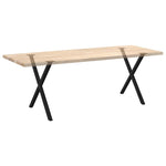 Dining Table Legs X-Shaped 2 pcs - Black