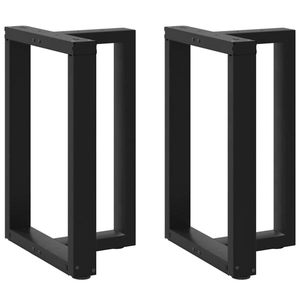  Dining Table Legs T-Shaped 2 pcs Black Steel