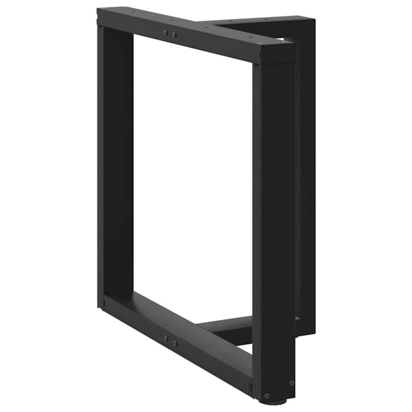  Dining Table Legs T-Shaped  2 pcs Black Steel