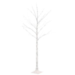 Elegant  White Birch Artificial Christmas Tree  White LEDs