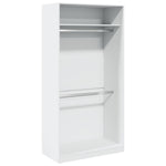 Engineered Wood Wardrobe Cabinet Freestanding Clothes Closet with Hanging Rail