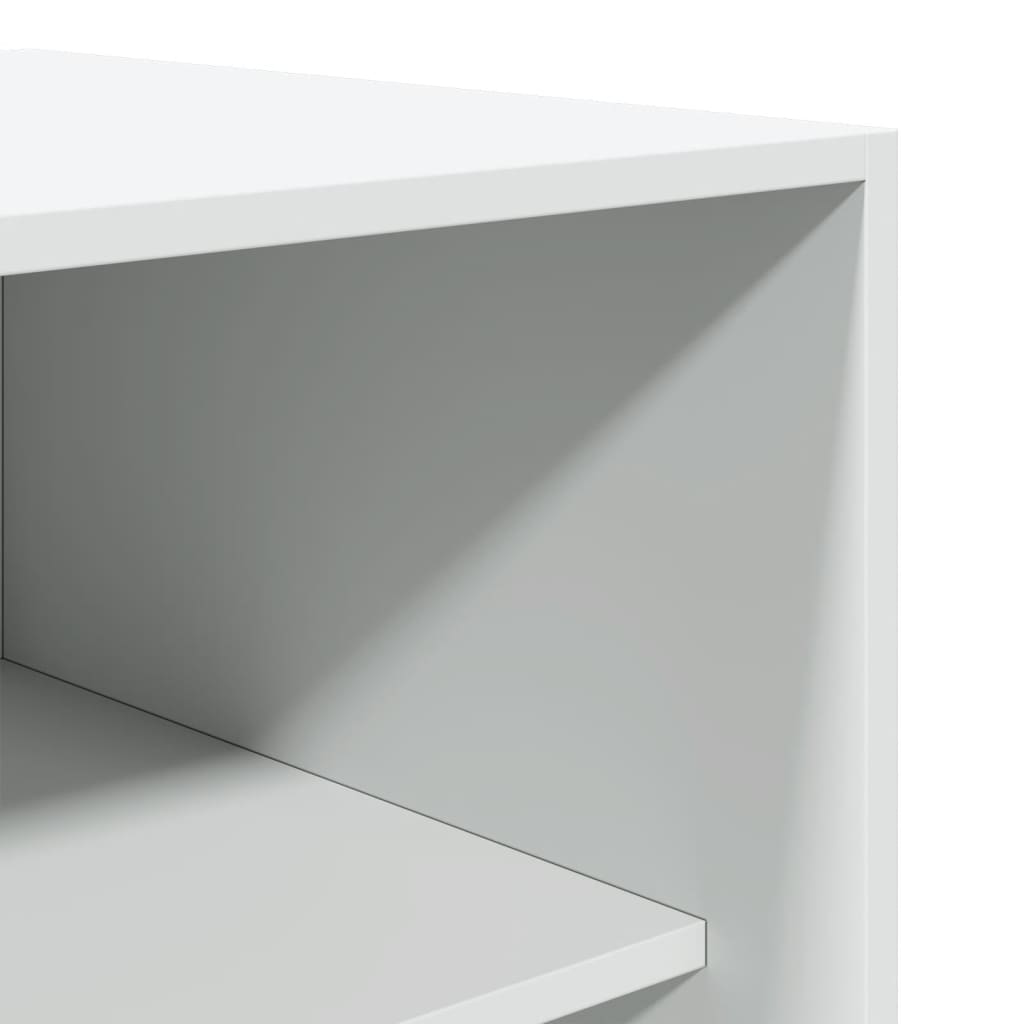 Engineered Wood Wardrobe Cabinet Freestanding Clothes Closet with Hanging Rail