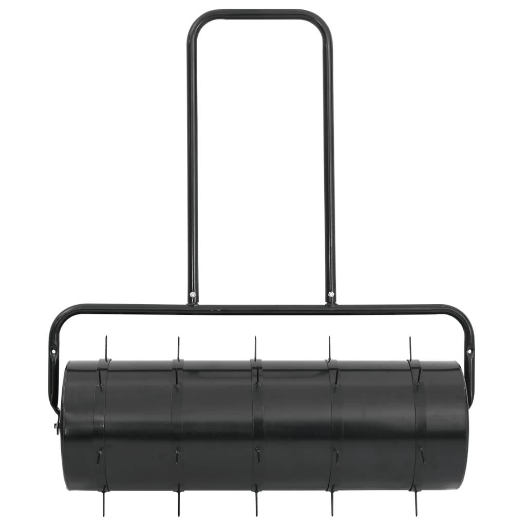 Garden Lawn Roller with Aerator Clamps Black