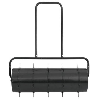 Garden Lawn Roller with Aerator Clamps Black