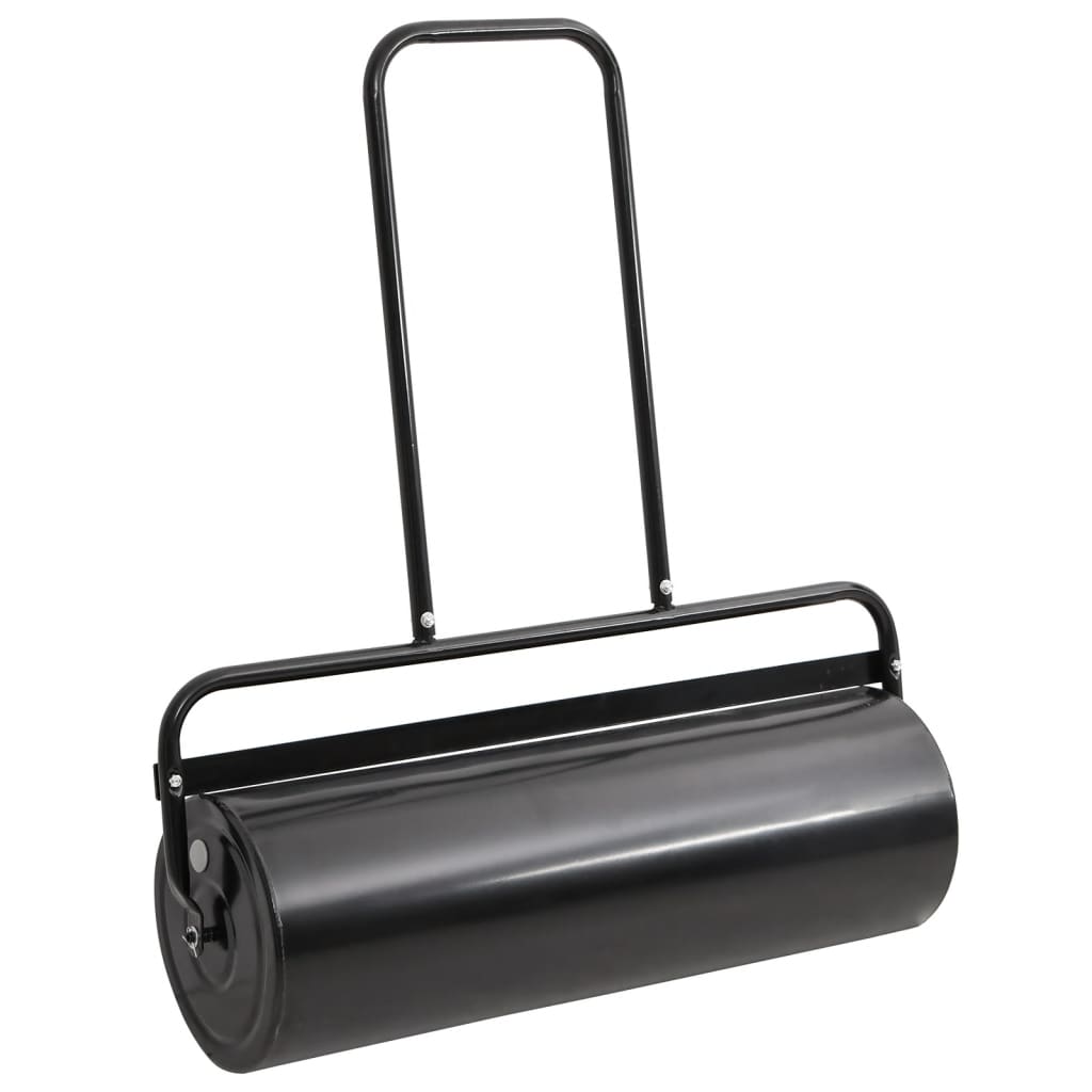 Garden Lawn Roller with Aerator Clamps Black