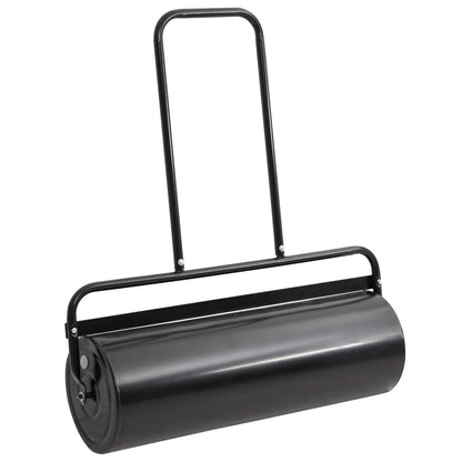 Garden Lawn Roller with Aerator Clamps Black