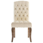 Dining Chairs 4 pcs Beige Linen-Look Fabric