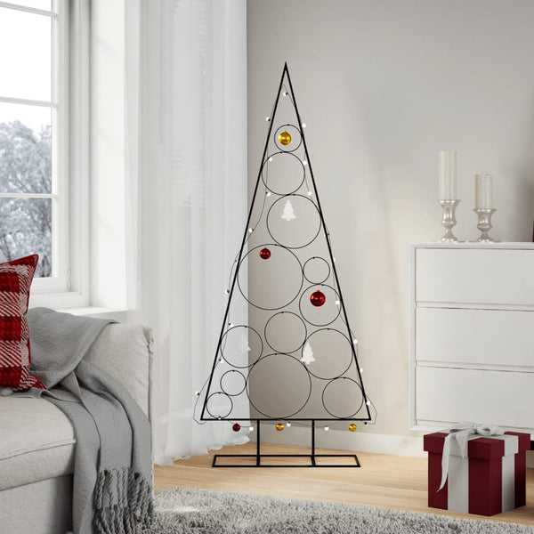  Metal Christmas Tree for Decoration in Black  150 cm