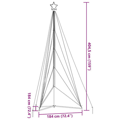 Christmas Tree Light 615 LEDs White 404.5 cm