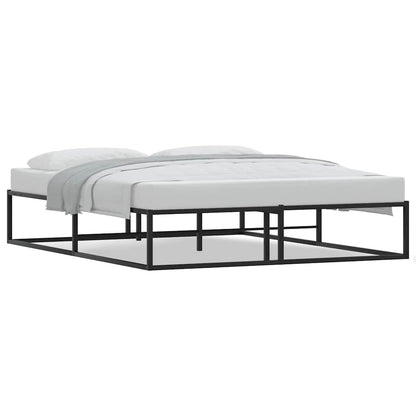 Bed Frame without Mattress White Queen Metal - 153×203cm