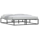 Bed Frame without Mattress Black Queen Metal