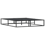 Bed Frame without Mattress Black Queen Metal