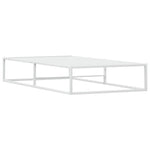 Bed Frame without Mattress White Single Metal