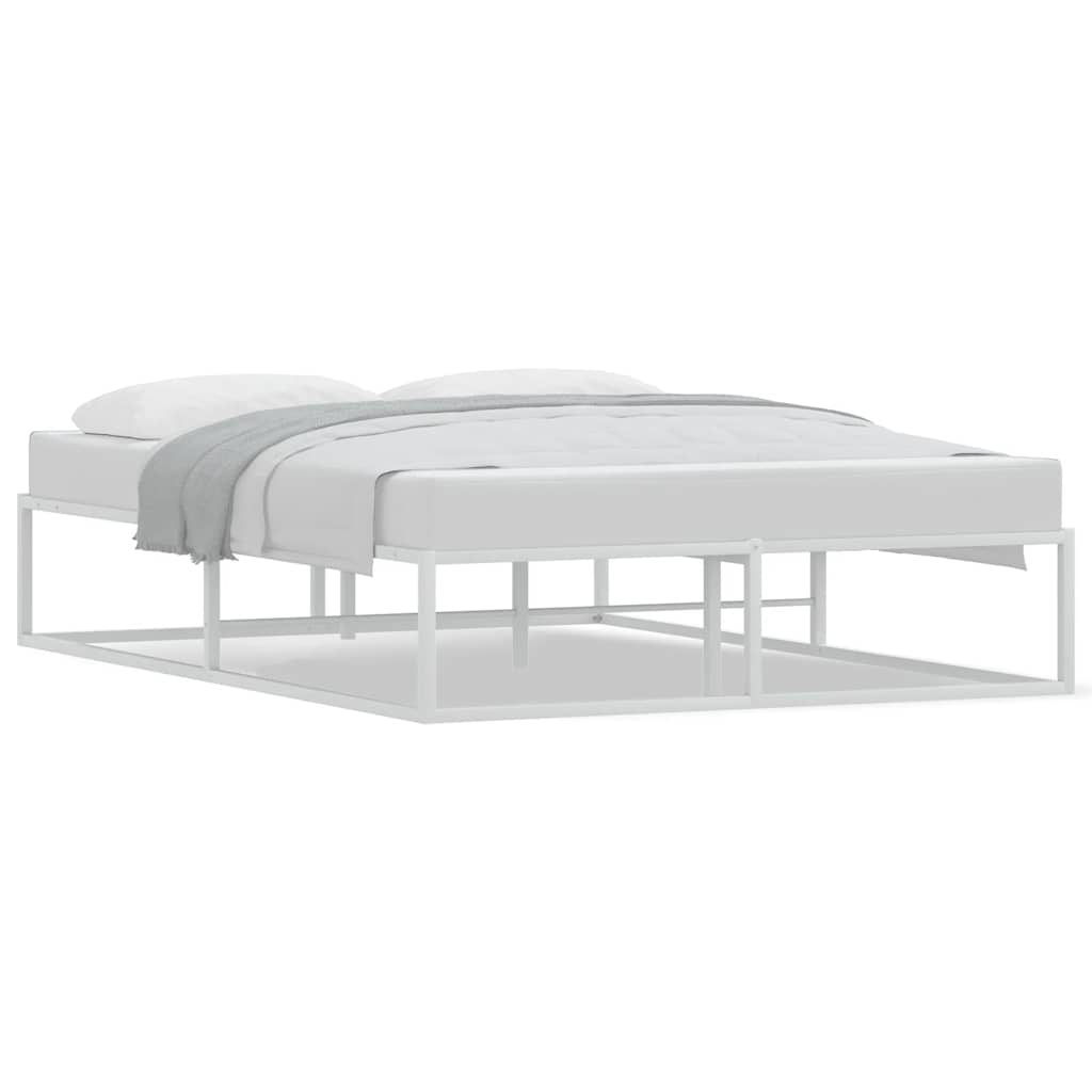 Bed Frame without Mattress Black Double Metal - 137×187cm