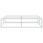 Bed Frame without Mattress White Double Metal