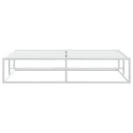 Bed Frame without Mattress White Queen Metal