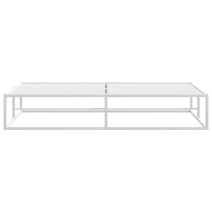Bed Frame without Mattress White King Metal