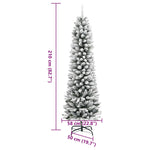 Elegance Artificial Slim Christmas Tree with Flocked Snow