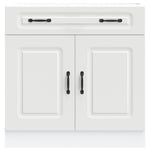 Kitchen Base Cabinet Kalmar White Engineered Wood