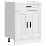 Kitchen Base Cabinet Porto White Engineered Wood - Stylish